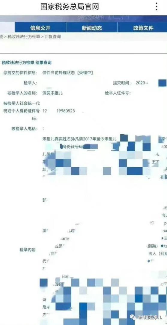 宋祖儿被举报偷税漏税，前东家：财务资料她家人早带回去自己管理了